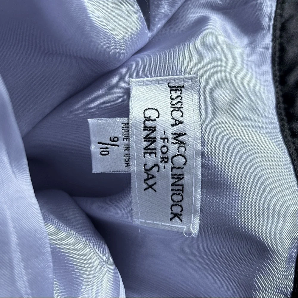 Jessica McClintock Gunne Sax Lavender Blue Silky Vintage Prom Dress Women 9/10